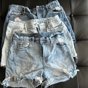 3 Pairs of denim shorts